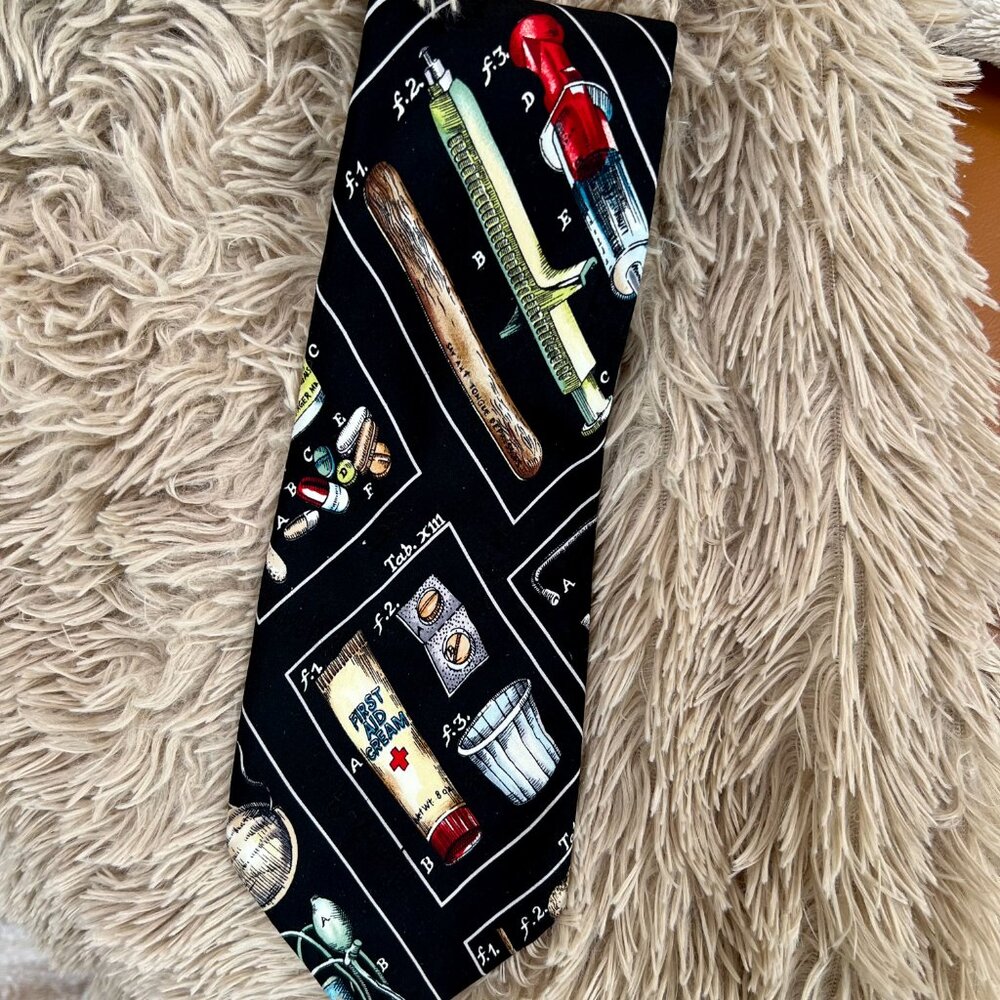 Vintage Nicole Miller Doctor Theme Tie
